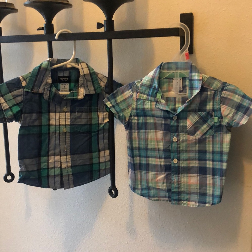 Two Plaid button up shirts